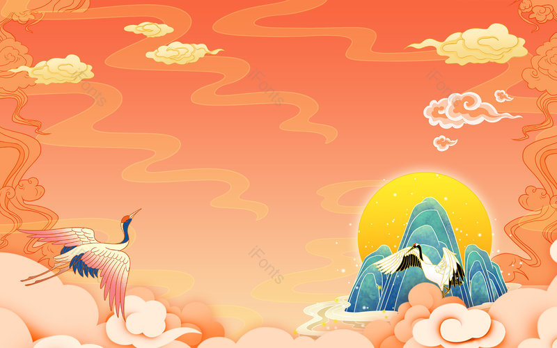 中国风国潮风格电商平面广告背景图,插画/手绘图,插画/手绘图库,插画/手绘图下载,插画/手绘